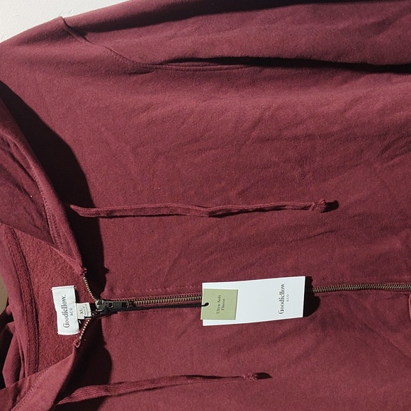 Men's Burgundy Zip-Up Hoodie,Size: XL, Nwt - Picture 3 of 8